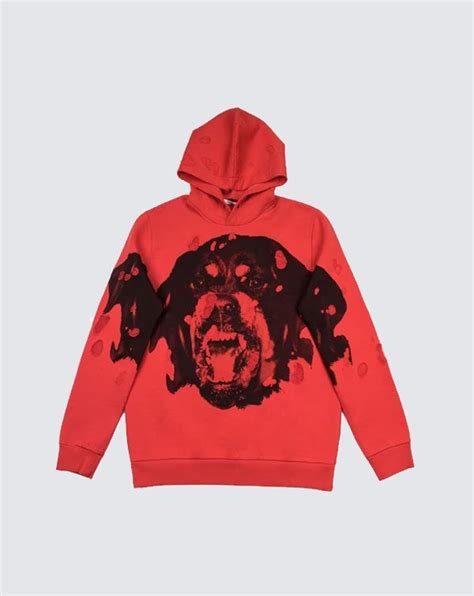 givenchy rotteeiler|givenchy hoodie distressed.